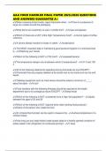 AAA FOOD HANDLER FINAL PAPER 2025&sol;2026 QUESTIONS AND ANSWERS GUARANTEE A&plus;