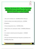 Biology 109 &ndash; Exam &num;12 &lpar;20&plus; Verified Questions&rpar; &vert; 2025&sol;2026 Vertebrates Study Guide&colon; Fish&comma; Amphibians&comma; Reptiles&comma; Mammals & Evolution