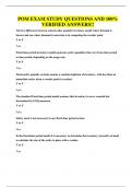 POM EXAM STUDY QUESTIONS AND 100&percnt; VERIFIED ANSWERS&excl;&excl;