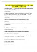 POM STUDY GUIDE QUESTIONS AND 100&percnt; VERIFIED ANSWERS&excl;&excl;
