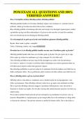 POM EXAM ALL QUESTIONS AND 100&percnt; VERIFIED ANSWERS&excl;&excl;