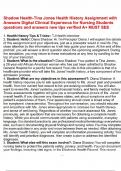 Shadow Health-Tina Jones Health History Assignment with Answers Digital Clinical Experience for Nursing Students questions and answers new tips verified A&plus; MUST SEE&period;pdf