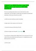 Critical Care HESI Practice exam With 600Questions and Answers 2025&sol;2026 RATED A