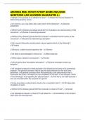 ARIZONA REAL ESTATE STUDY GUIDE 2025&sol;2026 QUESTIONS AND ANSWERS GUARANTEE A&plus;