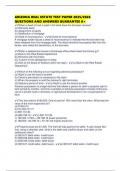 ARIZONA REAL ESTATE TEST PAPER 2025&sol;2026 QUESTIONS AND ANSWERS GUARANTEE A&plus;