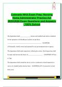 Colorado NHA Exam Prep &lpar;2025&sol;2026&rpar; &vert; Fully Solved Questions on Licensing&comma; Inspections&comma; Deficiencies&comma; Rural Facilities&comma; Enforcement & State Regulations