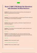 Exam 2 HSC 3720 Study Set Questions  with Detailed Verified Answers 