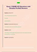 Exam 2 NURS 629 Questions with  Detailed Verified Answers 