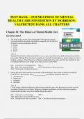 Test Bank &ndash; Foundations of Mental Health Care&comma; 8th Edition &lpar;Morrison-Valfre&rpar;
