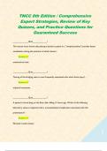 TNCC 8th Edition &sol; Comprehensive Expert Strategies&comma; Review of Key Quizzes&comma; and Practice Questions for Guaranteed Success 