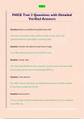FHCE Test  Questions with Detailed Verified Answers