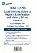 Bates' Nursing Guide to Physical Examination and History Taking 3rd Edition - Test Bank by Beth Hogan-Quigley&comma; Sharon J&period; Blount&comma; Mary Louise Talley