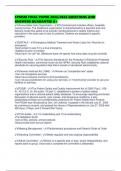 CPMSM FINAL PAPER 2025&sol;2026 QUESTIONS AND ANSWERS GUARANTEE A&plus;