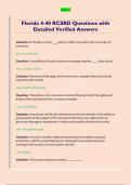 Florida 4-40 test Questions with Detailed Verified Answers