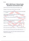 BIOL 2402 Exam 3 Study Guide Questions and Answers 2025