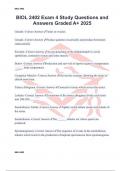 BIOL 2402 Exam 4 Study Questions and Answers Graded A&plus; 2025