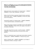Black seal high pressure EXAM QUESTIONS WITH ANSWERS