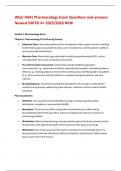 WGU D441 Pharmacology Exam Questions and answers Newest RATED A&plus; 2025&sol;2026 NEW