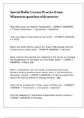 Special Boiler License Practice Exam Minnesota questions with answers
