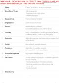 GNRS582A - PATHOPHYSIOLOGY QUIZ 3 EXAM &lpar;VERIFIED AND WELL DETAILED ANSWERS&rpar; LATEST UPDATE 2025&sol;2026