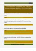 WV Licensing Questions and Correct  Answers&sol; Latest Update &sol; Already Graded