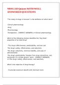 NRSG 245 Quizzes WITH WELL ANSWERED QUESTIONS