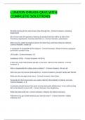 LONDON DRUGS QUIZ WITH COMPLETE SOLUTIONS &lpar;GRADED A&rpar;