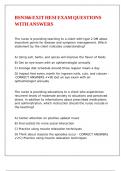 BSN366 EXIT HESI EXAM QUESTIONS WITH ANSWERS