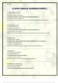 A LEVEL EDEXCEL BUSINESS PAPER 1