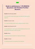 Guide to phlebotomy 105- &lpar;NHCO&rpar;  Questions with Detailed Verified  Answers 