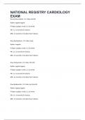 NATIONAL REGISTRY CARDIOLOGY &lpar;2025&rpar; EXAM QUESTIONS WITH SOLVED CORRECTLY SOLUTIONS&sol;NEWEST UPDATE