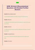 HCB 102  Questions with Detailed Verified Answers
