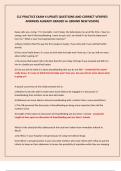 CLC PRACTICE EXAM 4 UPDATE QUESTIONS AND CORRECT VERIFIED  ANSWERS ALREADY GRADED A&plus; &lpar;BRAND NEW VISION&rpar; 