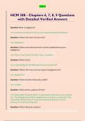 HCM 388 Exam   Questions with Detailed Verified Answers