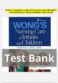 Test Bank &ndash; Wong's Nursing Care of Infants and Children&comma; 12th Edition &lpar;Hockenberry&rpar;