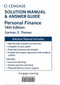 Personal Finance 14th Edition - Solution Manual and Answer Guide by E&period; Thomas Garman&comma; Raymond Forgue