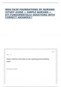WGU D439 FOUNDATIONS OF NURSING (STUDY GUIDE + SIMPLE NURSING + ATI FUNDAMENTALS) QUESTIONS WITH CORRECT ANSWERS!!