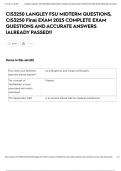 CIS3250 LANGLEY FSU MIDTERM QUESTIONS&comma; CIS3250 Final EXAM 2025 COMPLETE EXAM QUESTIONS AND ACCURATE ANSWERS &vert;ALREADY PASSED&excl;&excl;