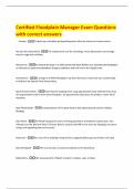 Certified Floodplain Manager Exam Questions  with correct answers 