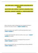 LAB EXAM QUIZ 2 NEWEST UPDATE 2025&sol;2026 WITH  ACTUAL QUESTIONS AND CORRECT VERIFIED ANSWERS&sol; WELL ANALYSED&comma; ALREADY GRADED A&plus; &lpar;100&percnt;GUARANTEED PASS&excl; &rpar;
