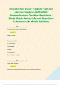 Chamberlain Exam 1 NR222 &sol; NR 222 &lpar;Newest Update 2025&sol;2026&rpar; Comprehensive Practice Questions &sol; Study Guide Newest Actual Questions & Answers &lpar;A&plus; Guide Solution&rpar; 