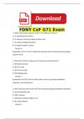 FDNY CoF G71 Questions and Answers With Explanation  Already Graded A