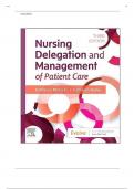 TEST BANK FOR NURSING DELEGATION AND MANAGEMENT OF PATIENT CARE 2ND EDITION BY MOTACKI