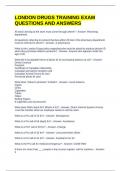 LONDON DRUGS TRAINING EXAM QUESTIONS AND ANSWERS