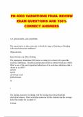 PN 4003 VARIATIONS FINAL REVIEW EXAM QUESTIONS AND 100&percnt; CORRECT ANSWERS