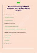 Neuroendocrinology EXAM 2  Questions with Detailed Verified  Answers