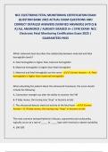 NCC ELECTRONIC FETAL MONITORING CERTIFICATION EXAM  QUESTION BANK 2025 ACTUAL EXAM QUESTIONS AND  CORRECT DETAILED ANSWERS &lpar;VERIFIED ANSWERS&rpar; &lbrace;470 Q &  A&rcub; ALL ANSWERED &sol; ALREADY GRADED A&plus; &sol; EFM EXAM- NCC  Electronic Fetal Monitoring Certification Exam 202