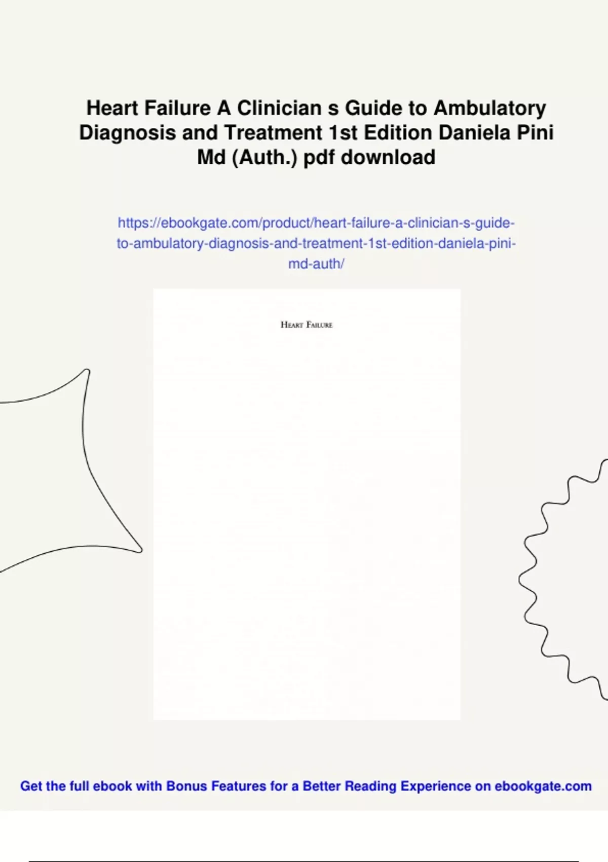 Summary Heart Failure A Clinician s Guide to Ambulatory Diagnosis and ...