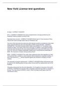 New York License test questions