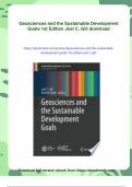 Geosciences and the Sustainable Development Goals 1st Edition Joel C&period; Gill - PDF Download
